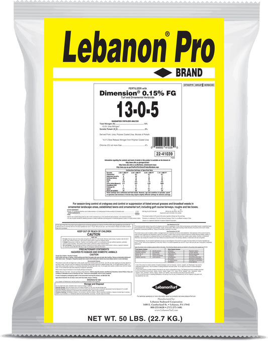 Lebanon Pro 13-0-5 30% PCU .15 Dimension