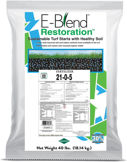 E-Blend 21-0-5 Turf Fertilizer with HUMIC + MESA + BIO BOOST